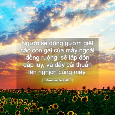 Picture 05 - Ê-xê-ki-ên 26:8 VIE - Người sẽ dùng gươm giết các con gái - Bible Verse Picture