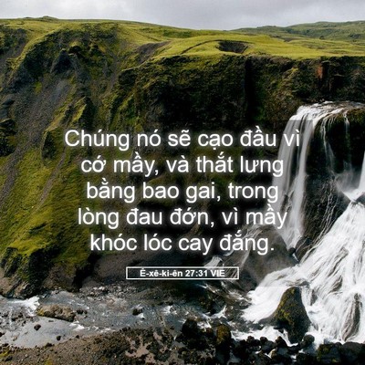 Picture 05 - Ê-xê-ki-ên 27:31 VIE - Chúng nó sẽ cạo đầu vì cớ mầy, và - Bible Verse Picture