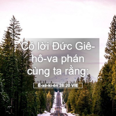 Picture 05 - Ê-xê-ki-ên 28:20 VIE - Có lời Đức Giê-hô-va phán cùng ta - Bible Verse Picture
