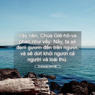 Picture 05 - Ê-xê-ki-ên 29:8 VIE - Vậy nên, Chúa Giê-hô-va phán như vầy: - Bible Verse Picture
