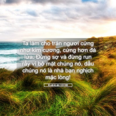 Picture 05 - Ê-xê-ki-ên 3:9 VIE - Ta làm cho trán ngươi cứng như kim - Bible Verse Picture