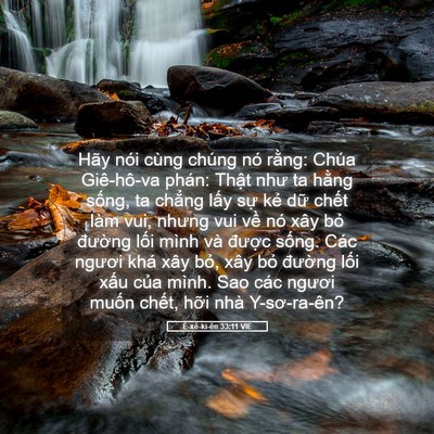 Picture 05 - Ê-xê-ki-ên 33:11 VIE - Hãy nói cùng chúng nó rằng: Chúa - Bible Verse Picture