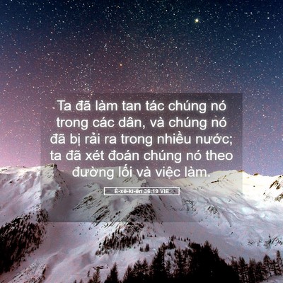 Picture 05 - Ê-xê-ki-ên 36:19 VIE - Ta đã làm tan tác chúng nó trong các dân, - Bible Verse Picture