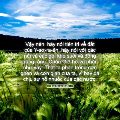 Picture 05 - Ê-xê-ki-ên 36:6 VIE - Vậy nên, hãy nói tiên tri về đất của - Bible Verse Picture