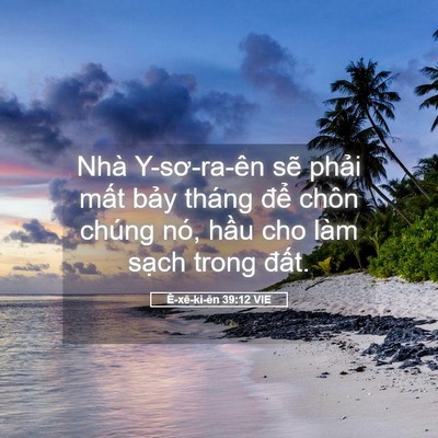 Picture 05 - Ê-xê-ki-ên 39:12 VIE - Nhà Y-sơ-ra-ên sẽ phải mất bảy tháng - Bible Verse Picture