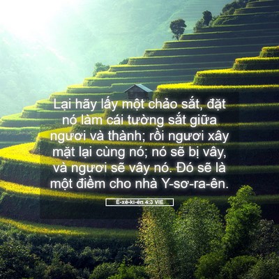 Picture 05 - Ê-xê-ki-ên 4:3 VIE - Lại hãy lấy một chảo sắt, đặt nó - Bible Verse Picture