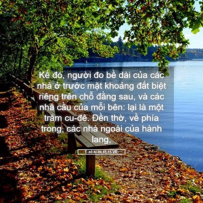 Picture 05 - Ê-xê-ki-ên 41:15 VIE - Kế đó, người đo bề dài của các nhà - Bible Verse Picture
