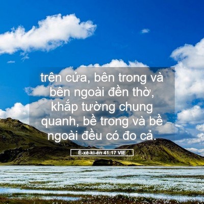 Picture 05 - Ê-xê-ki-ên 41:17 VIE - trên cửa, bên trong và bên ngoài đền - Bible Verse Picture