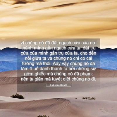 Picture 05 - Ê-xê-ki-ên 43:8 VIE - vì chúng nó đã đặt ngạch cửa của - Bible Verse Picture