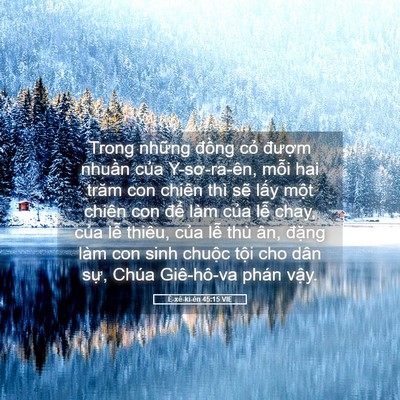 Picture 05 - Ê-xê-ki-ên 45:15 VIE - Trong những đồng cỏ đượm nhuần của - Bible Verse Picture