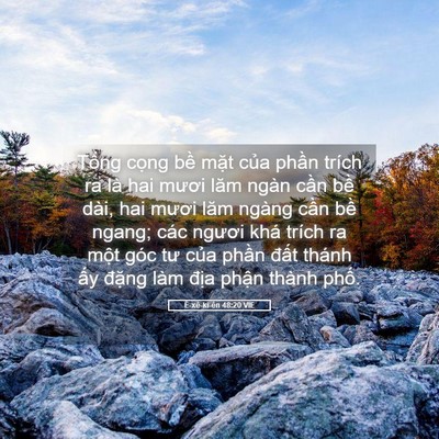 Picture 05 - Ê-xê-ki-ên 48:20 VIE - Tổng cọng bề mặt của phần trích ra - Bible Verse Picture
