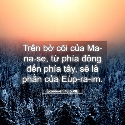 Picture 05 - Ê-xê-ki-ên 48:5 VIE - Trên bờ cõi của Ma-na-se, từ phía đông - Bible Verse Picture