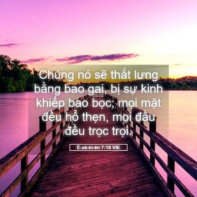 Picture 05 - Ê-xê-ki-ên 7:18 VIE - Chúng nó sẽ thắt lưng bằng bao gai, bị - Bible Verse Picture