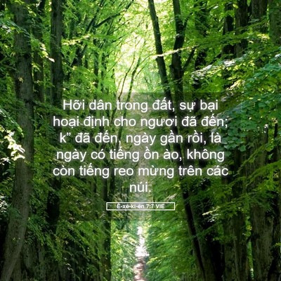 Picture 05 - Ê-xê-ki-ên 7:7 VIE - Hỡi dân trong đất, sự bại hoại - Bible Verse Picture