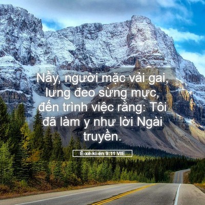 Picture 05 - Ê-xê-ki-ên 9:11 VIE - Nầy, người mặc vải gai, lưng đeo - Bible Verse Picture