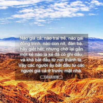 Picture 05 - Ê-xê-ki-ên 9:6 VIE - Nào già cả, nào trai trẻ, nào gái - Bible Verse Picture