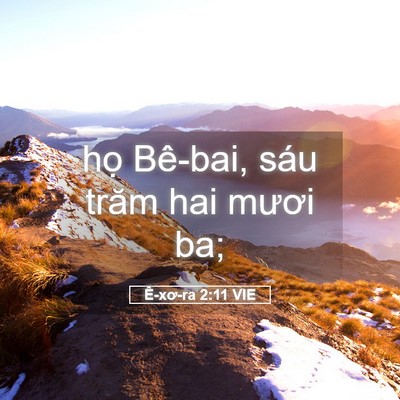 Picture 05 - Ê-xơ-ra 2:11 VIE - họ Bê-bai, sáu trăm hai mươi - Bible Verse Picture