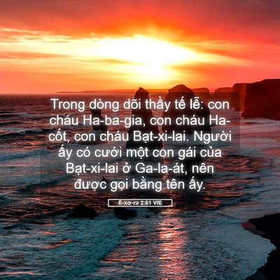 Picture 05 - Ê-xơ-ra 2:61 VIE - Trong dòng dõi thầy tế lễ: con cháu - Bible Verse Picture