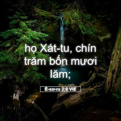 Picture 05 - Ê-xơ-ra 2:8 VIE - họ Xát-tu, chín trăm bốn mươi - Bible Verse Picture
