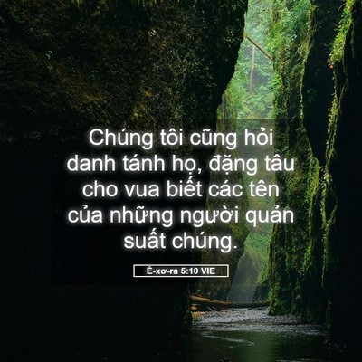 Picture 05 - Ê-xơ-ra 5:10 VIE - Chúng tôi cũng hỏi danh tánh họ, đặng - Bible Verse Picture