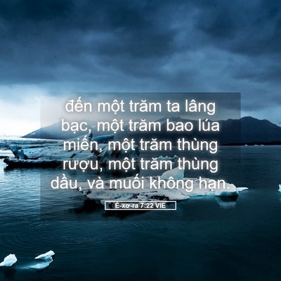 Picture 05 - Ê-xơ-ra 7:22 VIE - đến một trăm ta lâng bạc, một trăm - Bible Verse Picture
