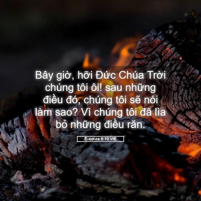 Picture 05 - Ê-xơ-ra 9:10 VIE - Bây giờ, hỡi Đức Chúa Trời chúng tôi - Bible Verse Picture