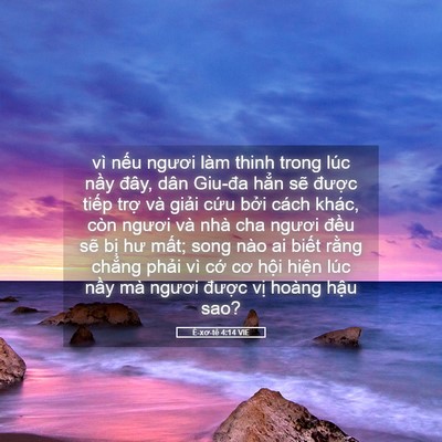 Picture 05 - Ê-xơ-tê 4:14 VIE - vì nếu ngươi làm thinh trong lúc nầy - Bible Verse Picture
