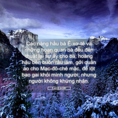Picture 05 - Ê-xơ-tê 4:4 VIE - Các nàng hầu bà Ê-xơ-tê và những - Bible Verse Picture