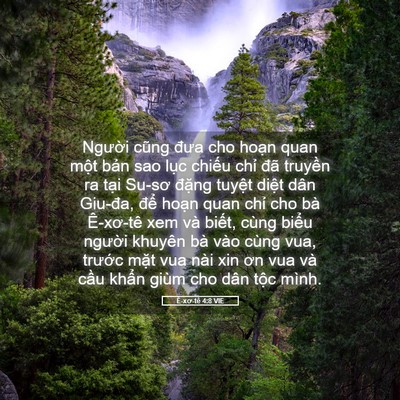 Picture 05 - Ê-xơ-tê 4:8 VIE - Người cũng đưa cho hoạn quan một bản - Bible Verse Picture