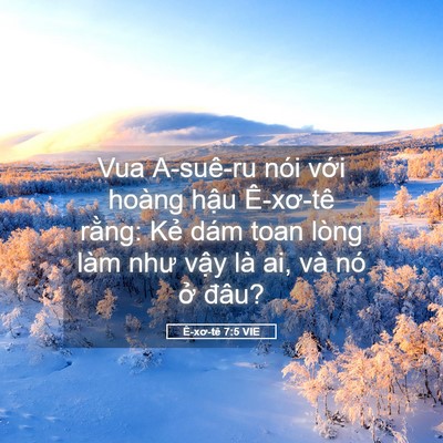 Picture 05 - Ê-xơ-tê 7:5 VIE - Vua A-suê-ru nói với hoàng hậu Ê-xơ-tê - Bible Verse Picture