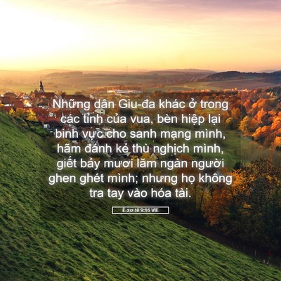 Picture 05 - Ê-xơ-tê 9:16 VIE - Những dân Giu-đa khác ở trong các tỉnh - Bible Verse Picture