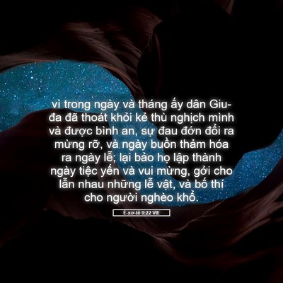 Picture 05 - Ê-xơ-tê 9:22 VIE - vì trong ngày và tháng ấy dân Giu-đa đã - Bible Verse Picture