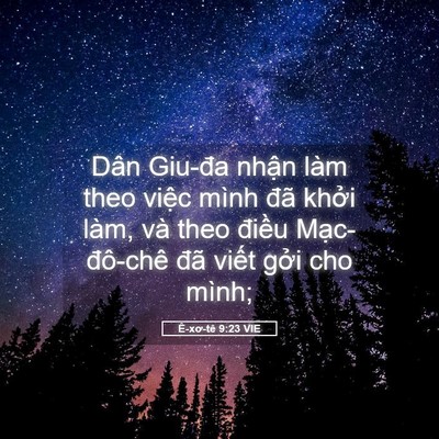 Picture 05 - Ê-xơ-tê 9:23 VIE - Dân Giu-đa nhận làm theo việc mình đã - Bible Verse Picture