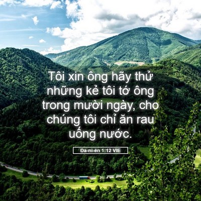 Picture 05 - Ða-ni-ên 1:12 VIE - Tôi xin ông hãy thử những kẻ tôi tớ - Bible Verse Picture