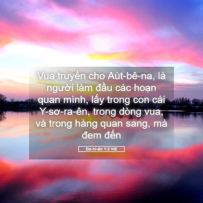 Picture 05 - Ða-ni-ên 1:3 VIE - Vua truyền cho Aùt-bê-na, là người làm - Bible Verse Picture