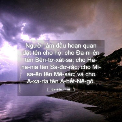 Picture 05 - Ða-ni-ên 1:7 VIE - Người làm đầu hoạn quan đặt tên cho - Bible Verse Picture