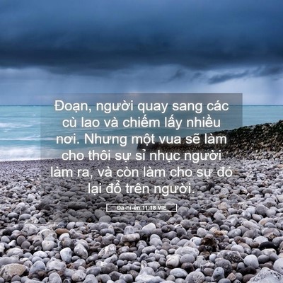 Picture 05 - Ða-ni-ên 11:18 VIE - Đoạn, người quay sang các cù lao và - Bible Verse Picture