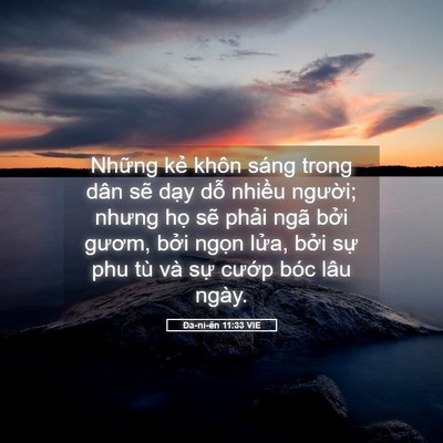 Picture 05 - Ða-ni-ên 11:33 VIE - Những kẻ khôn sáng trong dân sẽ dạy - Bible Verse Picture