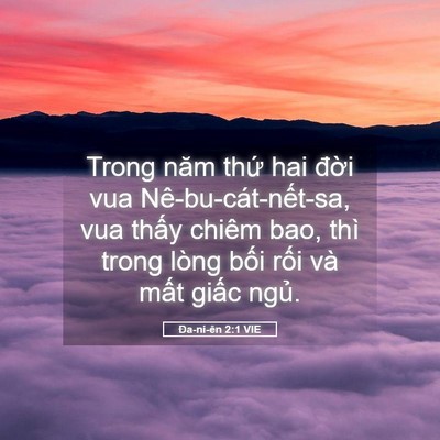 Picture 05 - Ða-ni-ên 2:1 VIE - Trong năm thứ hai đời vua - Bible Verse Picture