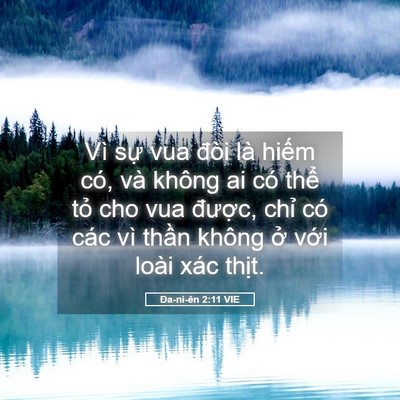 Picture 05 - Ða-ni-ên 2:11 VIE - Vì sự vua đòi là hiếm có, và không ai - Bible Verse Picture