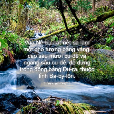 Picture 05 - Ða-ni-ên 3:1 VIE - Vua Nê-bu-cát-nết-sa làm một pho tượng - Bible Verse Picture