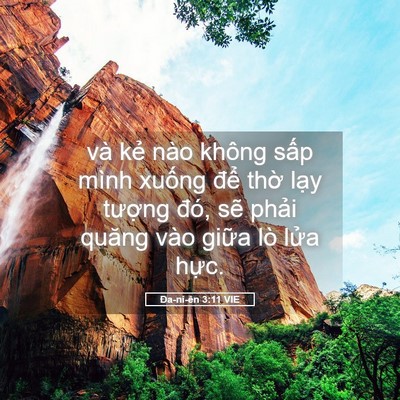 Picture 05 - Ða-ni-ên 3:11 VIE - và kẻ nào không sấp mình xuống để - Bible Verse Picture