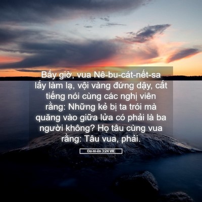 Picture 05 - Ða-ni-ên 3:24 VIE - Bấy giờ, vua Nê-bu-cát-nết-sa lấy làm - Bible Verse Picture