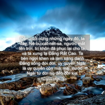 Picture 05 - Ða-ni-ên 4:34 VIE - Đến cuối cùng những ngày đó, ta đây, - Bible Verse Picture