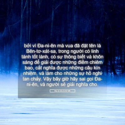 Picture 05 - Ða-ni-ên 5:12 VIE - bởi vì Đa-ni-ên mà vua đã đặt tên là - Bible Verse Picture
