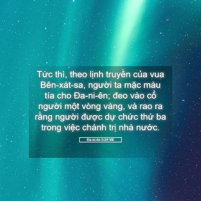 Picture 05 - Ða-ni-ên 5:29 VIE - Tức thì, theo lịnh truyền của vua - Bible Verse Picture