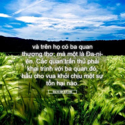 Picture 05 - Ða-ni-ên 6:2 VIE - và trên họ có ba quan thượng thơ, mà - Bible Verse Picture