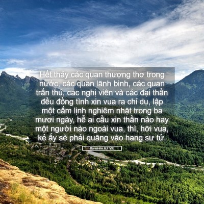 Picture 05 - Ða-ni-ên 6:7 VIE - Hết thảy các quan thượng thơ trong - Bible Verse Picture