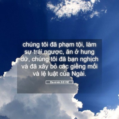 Picture 05 - Ða-ni-ên 9:5 VIE - chúng tôi đã phạm tội, làm sự trái - Bible Verse Picture