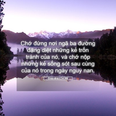 Picture 05 - Ô-ba-đi-a 1:14 VIE - Chớ đứng nơi ngã ba đường đặng - Bible Verse Picture